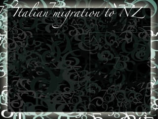 Italian  migration to  NZ 
