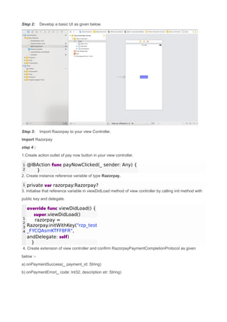 Razorpay Payment Gateway Integration In iOS Swift | PDF