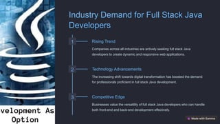 BENIFITS OF FULL STACK JAVA DEVELOPMENT COURSE | PPT