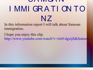 SAMOAN IMMIGRATION TO NZ ,[object Object]