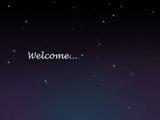 Welcome...
 