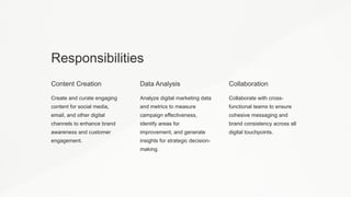 Digital Marketing Manager Job Description | PPTX