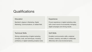 Digital Marketing Manager Job Description | PPTX