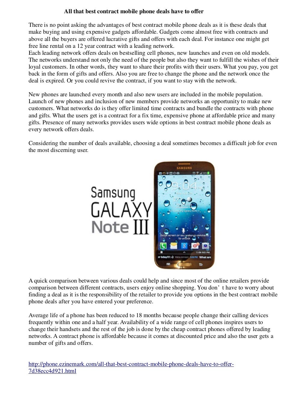 All that best contract mobile phone deals have to offer