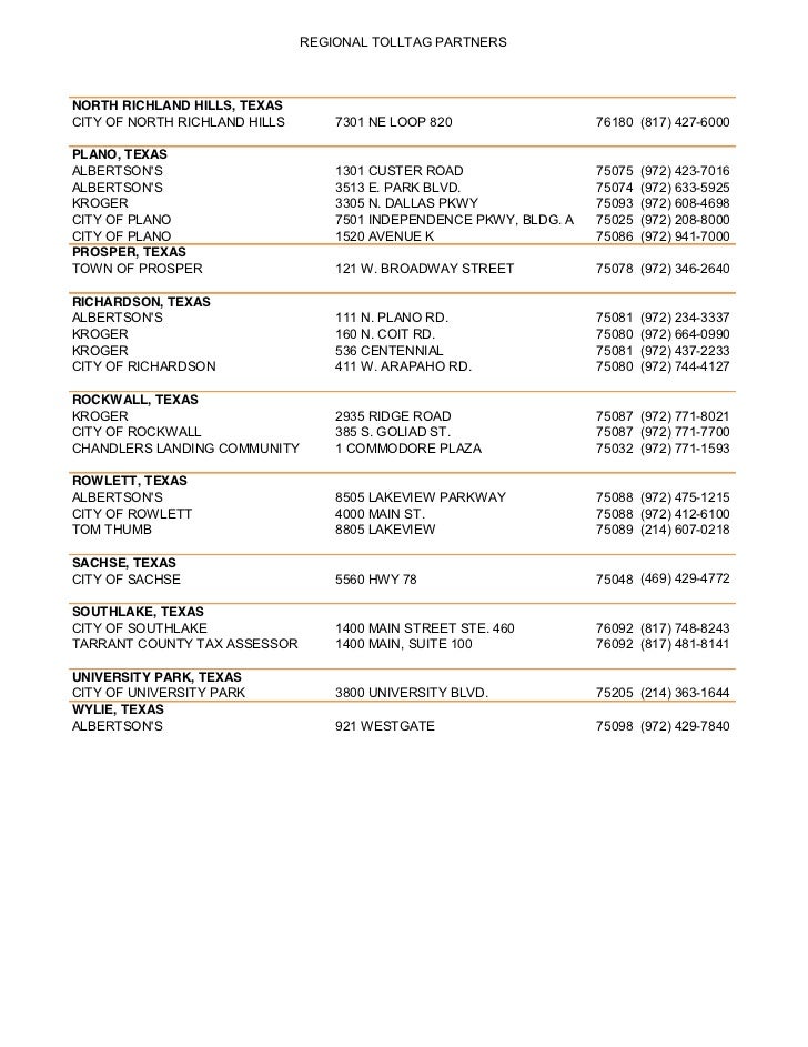 Dallas Toll Tag Partners