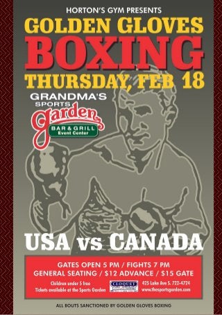 Duluth Boxing Promoter's Posters - Grandma's Sports Graden -