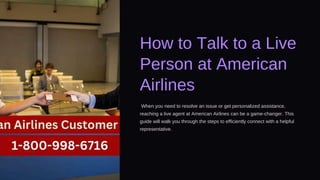 How To Talk To a Live Person at American Airlines | PPT
