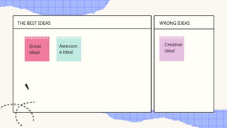 Digital Brainstorming Slides with Examples | PPTX