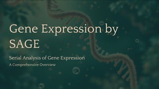 gene expression by sage serial analysis of gene expression | PDF