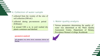 Examination of soil fertility and water quality | PPTX