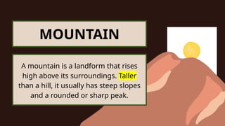 landforms and their definations and examples | PPTX