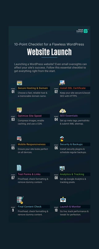 10-Point Checklist for a Flawless WordPress Website Launch | PDF