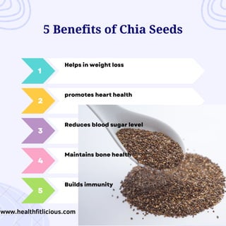 Benefits of chia seeds | PDF | Nutrition | Healthy Living