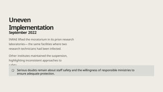 Safety Inconsistent Implementation 2021 French Moratorium on Prion Research: Safety Failures and Lessons ...