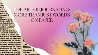 The Art of Journaling: More Than Just Words on Paper | PDF