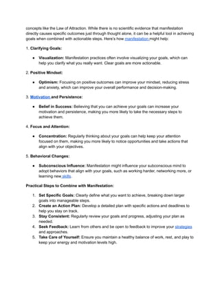 Manifest Your Dreams and Goals: A Step-by-Step Guide | PDF