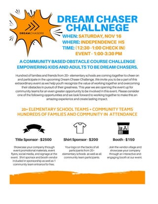 Dream Chaser Challenge Partnership Opportunities