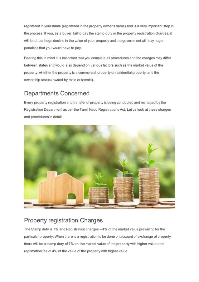 Tamilnadu Property Registration Charges And Procedure