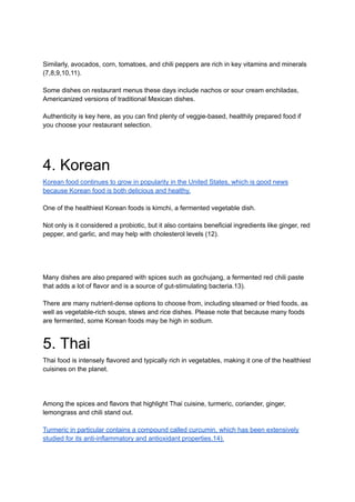 10 best healthy foods from around the world | PDF