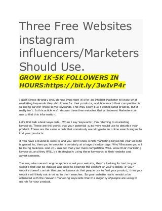3 Free Websites 2 Make Money