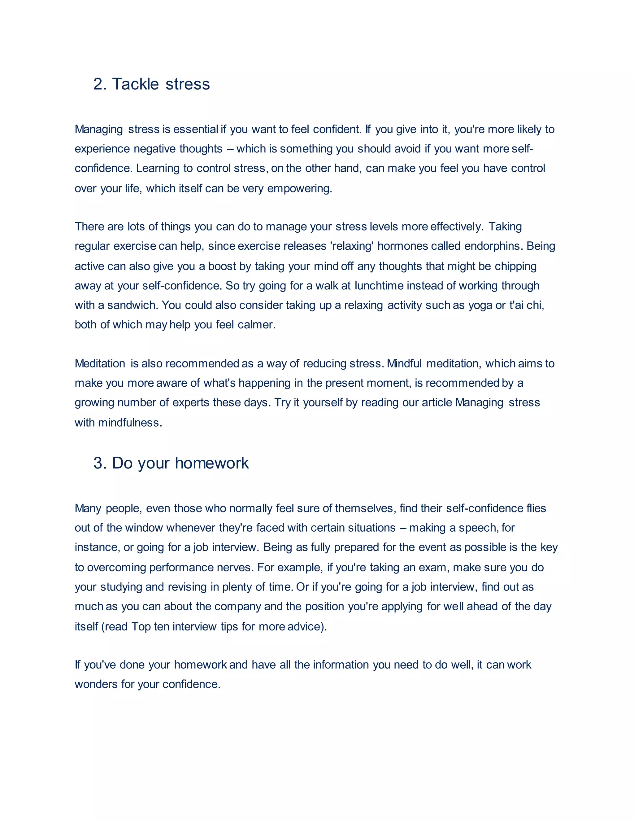 Good Tips To Boost Your Confidence Docx