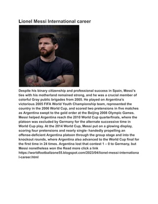 lionel messi career legacy - The Legendary Journey Of Lionel Messi: A Soccer Icon