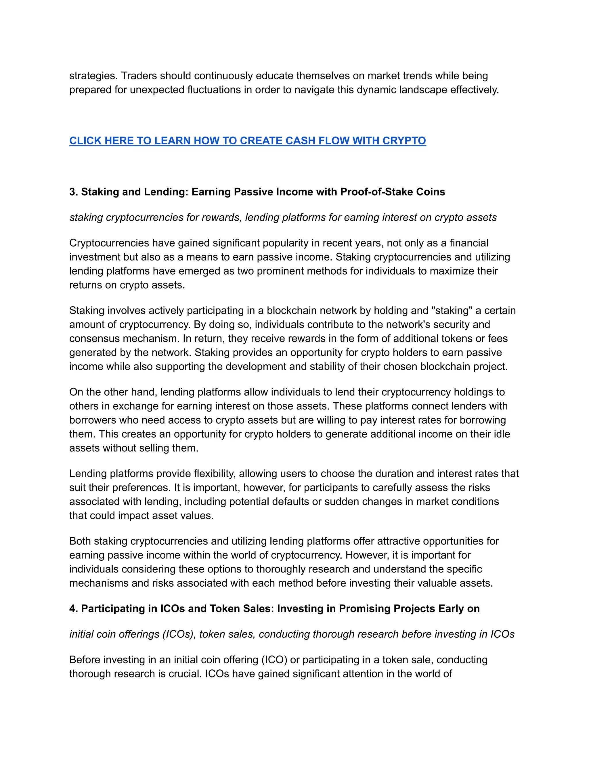 Crypto Cash Flow | PDF