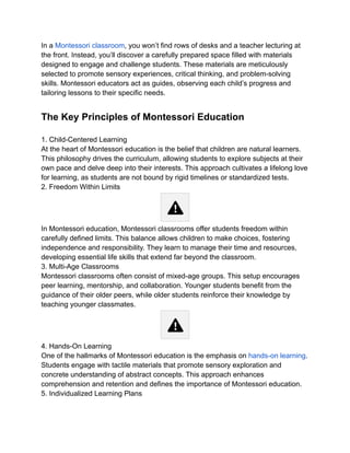 Importance of Montessori Education Unlocking a World | PDF