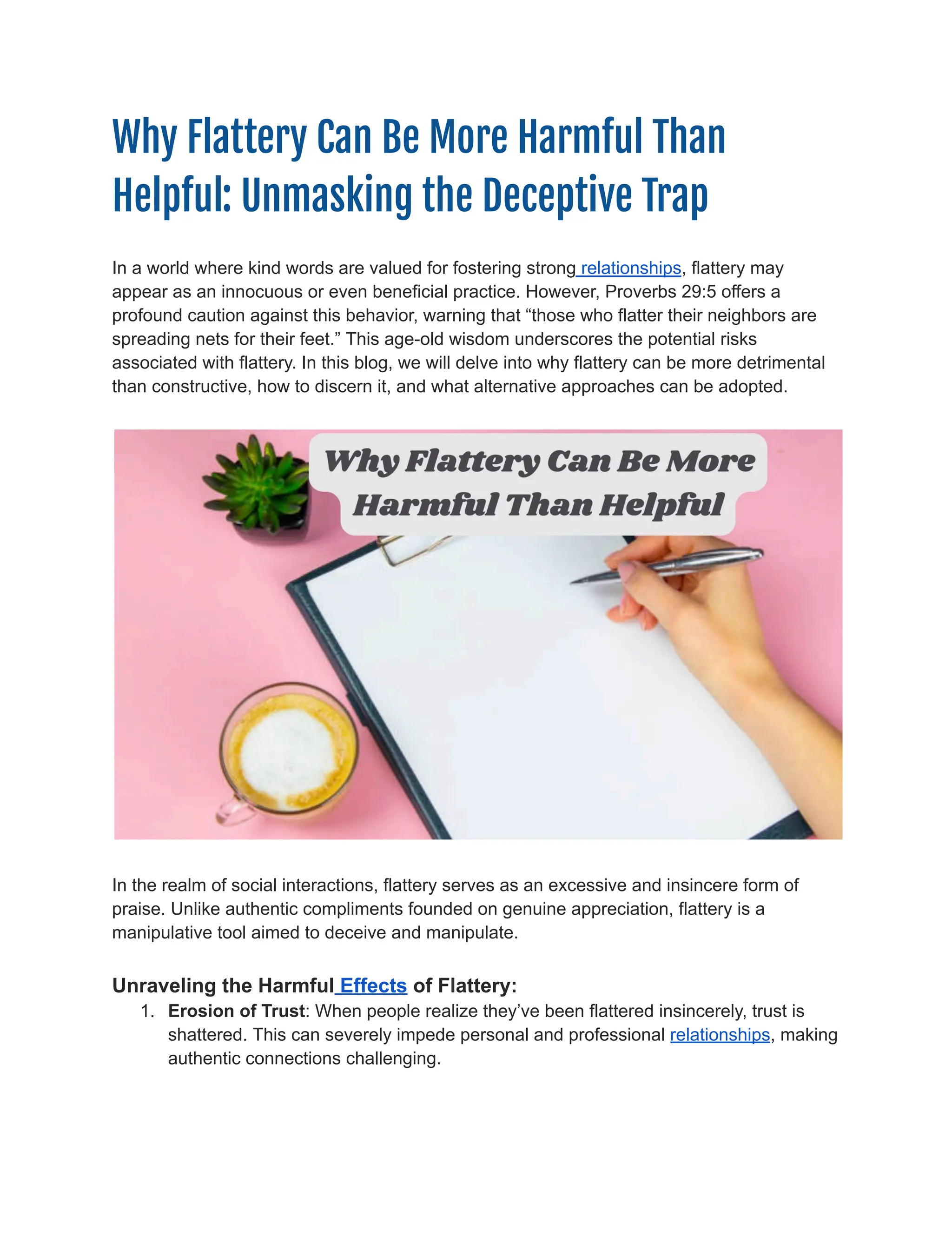Why Flattery Can Be More Harmful Than Helpful: Unmasking the Deceptive ...