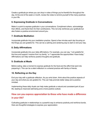 The Power of Gratitude: How Gratitude Can Change Your Life | PDF