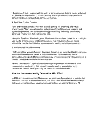 Top 7 Generative AI Models Shaping the Future of Technology | PDF