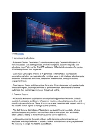 Top 7 Generative AI Models Shaping the Future of Technology | PDF