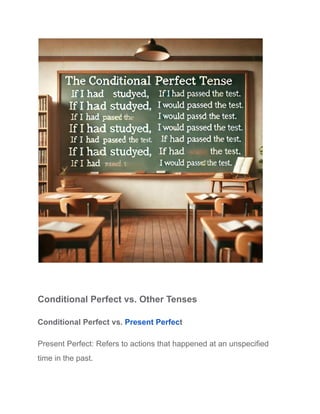 The Conditional Perfect Tense Explained with Examples | PDF
