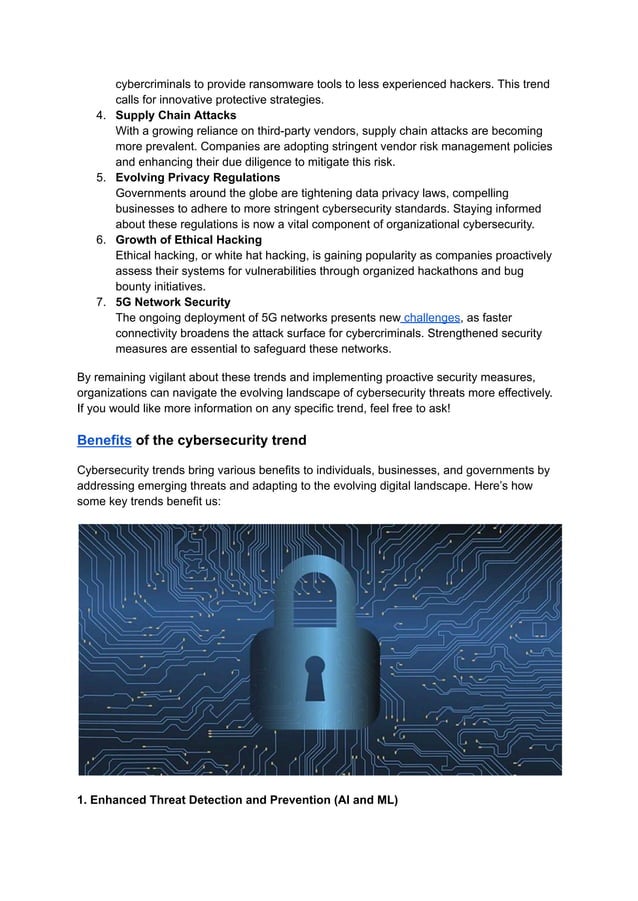 The Top 8 Cybersecurity Trends You Need to Know in 2024 | PDF