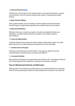 12 Surprising Effects of Positivity and Motivation on Your Daily ...