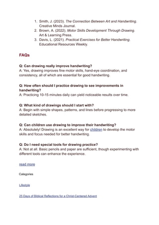 5 Ways Drawing and Sketching Can Improve Your Handwriting Skills | PDF