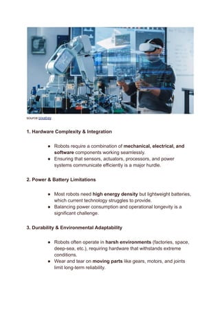 9 Challenges and Solutions in Robotics Hardware Development | PDF