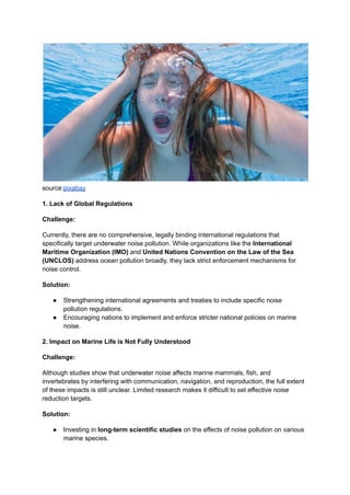 7 Key Challenges and Future Solutions for Underwater Noise Pollution | PDF