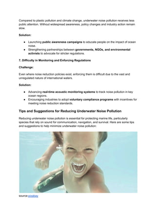 7 Key Challenges and Future Solutions for Underwater Noise Pollution | PDF