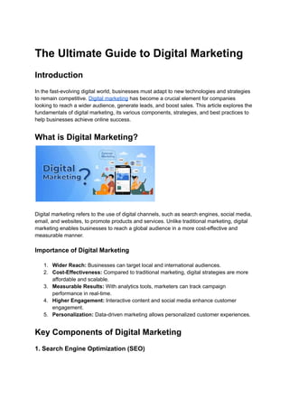 The Ultimate Guide to Digital Marketing. | PDF