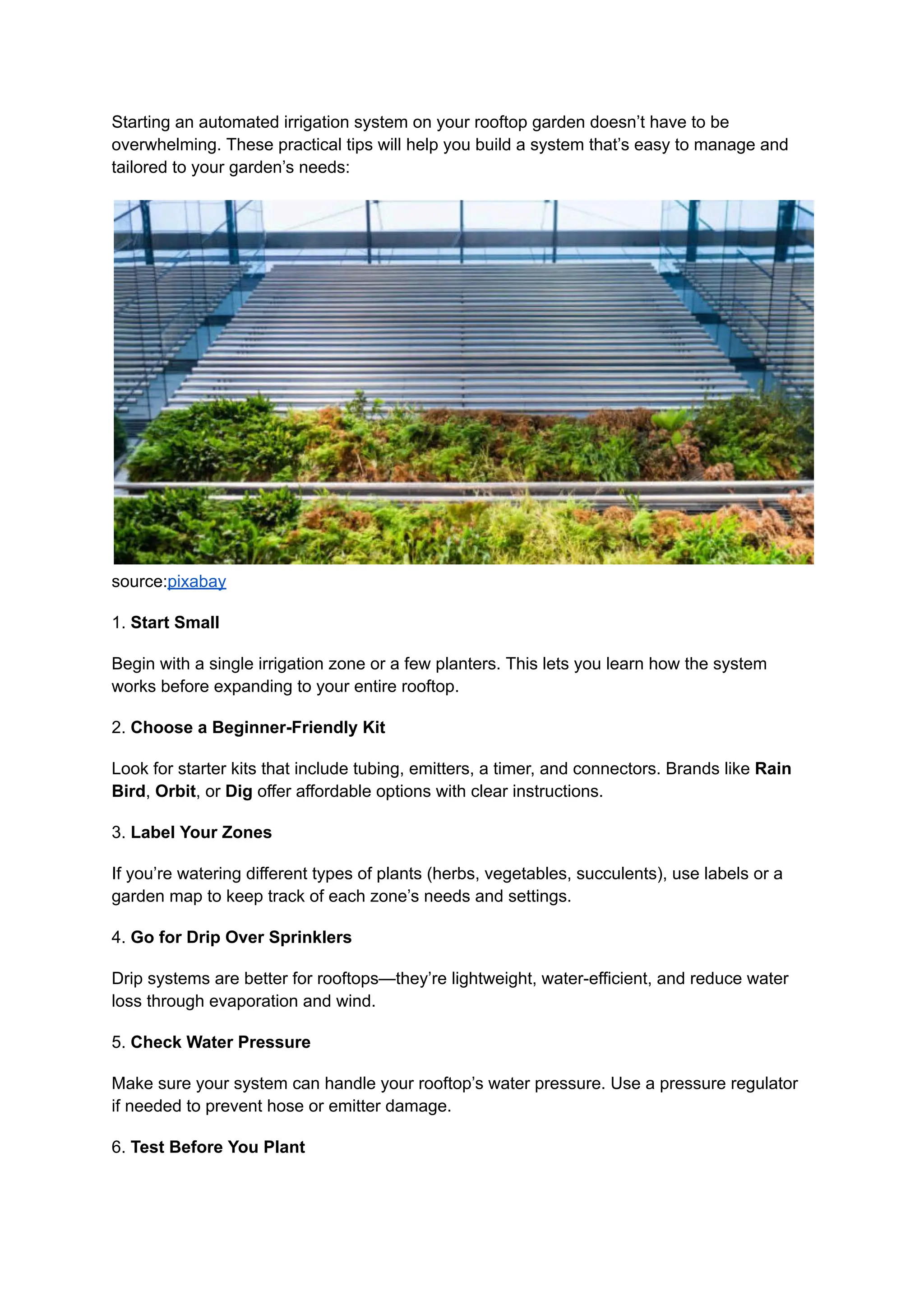 View of Top 10 Automated Irrigation Tips for Rooftop Gardeners | PDF