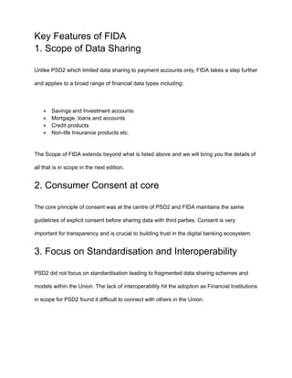 Fida Insurance Unlocking Financial Data: An Introduction to the FIDA Framework | PDF