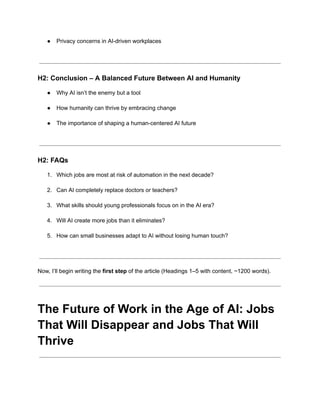 The Future of Work in the Age of AI: Jobs That Will Disappear and ...