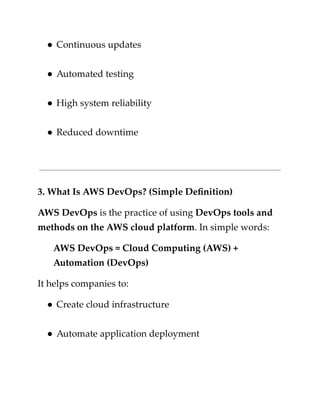 What Is AWS DevOps Complete Beginner Guide 2025 | PDF