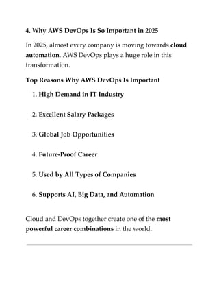 What Is AWS DevOps Complete Beginner Guide 2025 | PDF