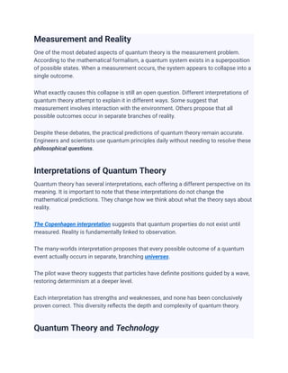 The Meaning of Quantum Theory. A Wonderous Explanation | PDF