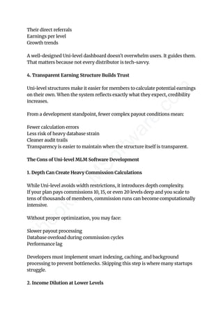 Pros and Cons of Uni-level MLM Software Development for a Network ...