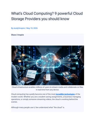Comprehensive Guide to Cloud Computing and Top Cloud Storage Providers ...