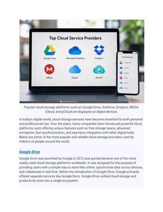 Comprehensive Guide to Cloud Computing and Top Cloud Storage Providers ...