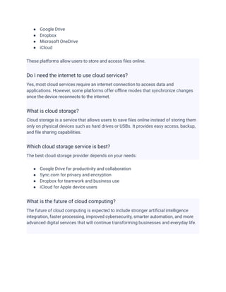 Comprehensive Guide to Cloud Computing and Top Cloud Storage Providers ...